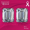 1) 5.05 ct, H/VS2, Emerald cut GIA Graded Diamond. Appraised Value: $397,600 2) 5.02 ct, I/VS2, Emerald cut GIA Graded Diamond. Appraised Value: $276,