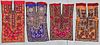 4 Old Finely Embroidered Choli Fronts, Sind, Pakistan
