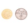 Monedas y medalla en plata y cuproniquel. Peso: 45.6 g.