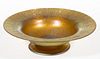 TIFFANY FAVRILE IRIDESCENT ART GLASS FOOTED BOWL,