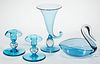 ASSORTED PAIRPOINT ART GLASS ARTICLES, LOT OF FOUR,