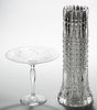 ASSORTED CUT GLASS ARTICLES, LOT OF TWO,