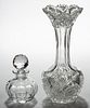 HAWKES CUT GLASS ARTICLES, LOT OF TWO,