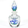 FRANCIS WHITTEMORE (AMERICAN 1921-2020) CRIMP ROSE LAMPWORK ART GLASS PAPERWEIGHT PERFUME BOTTLE, 
