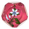 FRANCIS WHITTEMORE (AMERICAN 1921-2020) SINGLE FLOWER LAMPWORK PAPERWEIGHT,