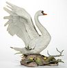 AMERICAN BOEHM PORCELAIN LIMITED EDITION MUTE SWAN FIGURAL GROUP, 