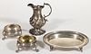 ENGLISH STERLING SILVER HOLLOWWARE ARTICLES, LOT OF FOUR,