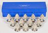 TIFFANY & CO. FIGURAL STERLING SILVER 12-PIECE PLACE CARD HOLDER SET,