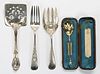 TIFFANY & CO. AND OTHER STERLING SILVER SERVING UTENSILS, LOT OF FOUR,