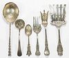 WHITING MFG. CO. AND OTHER STERLING SILVER SERVING UTENSILS AND FLATWARE, LOT OF SIX,