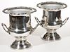 GORHAM "BARONIAL" HERITAGE COLLECTION SILVER-PLATED CHAMPAGNE / WINE COOLERS, PAIR,