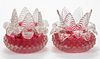 ASSORTED ART GLASS FAIRY LAMPS, LOT OF TWO,