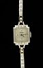 VINTAGE CONCORD 14K WHITE GOLD AND DIAMOND LADY'S WRIST WATCH,