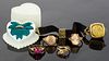 ANTIQUE / VINTAGE GOLD AND OTHER JEWELRY, LOT OF SIX, 