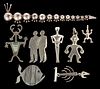 VINTAGE / CONTEMPORARY FIGURAL STERLING SILVER JEWELRY, LOT OF EIGHT, 