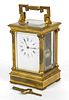 FRENCH GILT-BRASS GRANDE SONNERIE CARRIAGE CLOCK,