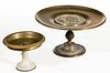 CONTINENTAL BRONZE NEOCLASSICAL "GRAND TOUR" ARTICLES, LOT OF TWO,