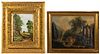 EUROPEAN SCHOOL (19TH / 20TH CENTURY) LANDSCAPE PAINTINGS, LOT OF TWO,
