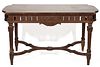 FRENCH PROVINCIAL WALNUT CENTER TABLE,