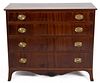 AMERICAN CHERRY AND MAHOGANY CHEST OF DRAWERS,