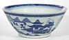 CHINESE EXPORT CANTON PORCELAIN LARGE PUNCH BOWL, 