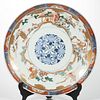 JAPANESE IMARI PORCELAIN HAND-PAINTED CHARGER, 
