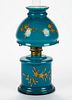 DECORATED CASED GLASS MINIATURE LAMP,