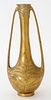 Japanese Art Nouveau Gilded Brass Vase