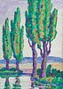 Birger Sandzen (1871 - 1954) Poplars, Logan Utah, 1929