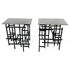 Pair of Steel & Glass End or Console Table