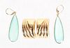 Two Pairs of 14k Gold Earrings