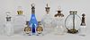 A Group of Glass Decanters and Cologne Bottles