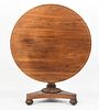 A William IV inlaid rosewood tilt-top center table