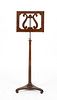 Neoclassical Style Mahogany Lyre Form Music Stand