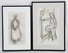 Two Sketches Signed Schlesinger