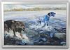 Oil on Canvas, Hunting Dogs