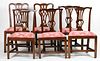 Six American Chippendale Mahogany Dining Chairs
