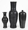 Three Pieces of Longshan style Chinese Vases