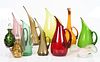 An assembled group of modernist art glass