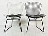 Pair of Vintage Wire Chairs, 1 White & 1 Black