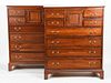 Pair of Lexington Home Brands cherry tall chests