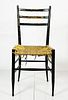 Ladder Back Accent Chair In The Style Of Gio Ponti, Made in Italy