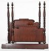 American Classical Revival mahogany full size bed