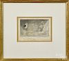 Jacques Villon (French 1875-1963), cubist etching, signed and inscribed in lower margin