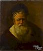 Oil on canvas portrait of a gentleman, early 20th c., signed Fr. Sch__, 24'' x 20''.