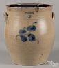 Three-gallon stoneware crock, 19th c., impressed Julius Norton Bennington VT
