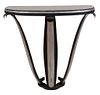 Art Deco M/T Mixed Metal Leaf Form Console Table