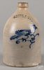 Stoneware jug, 19th c., impressed J. Norton & Co. Bennington VT, with cobalt bird decoration