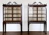 Near Pair Chippendale Carved Mahogany Cabinets