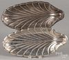 Pair of Reed & Barton sterling silver celery trays, pattern X275, 18.85 ozt.